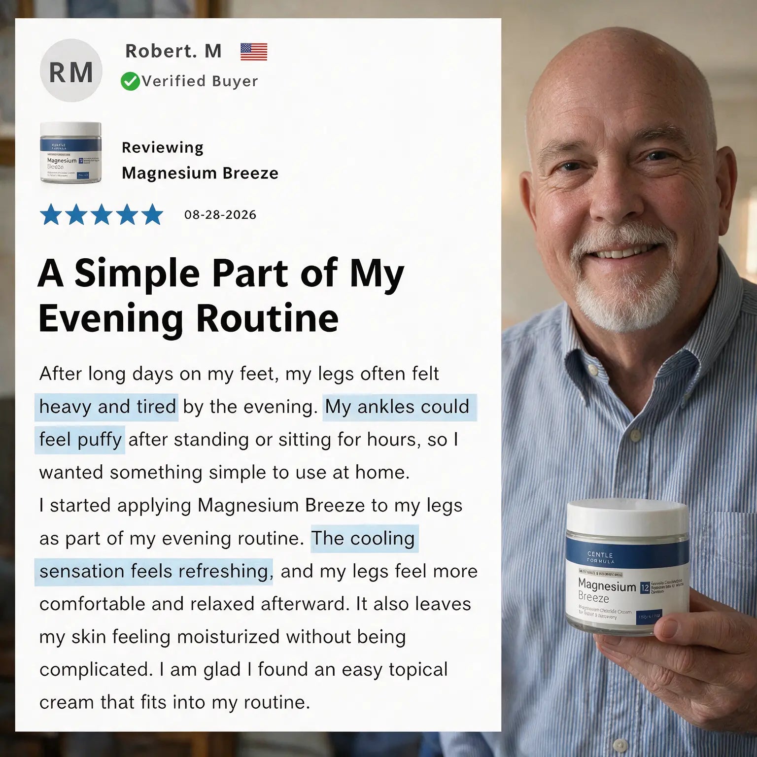 Magnesium Breeze — Cooling Leg Relief Cream