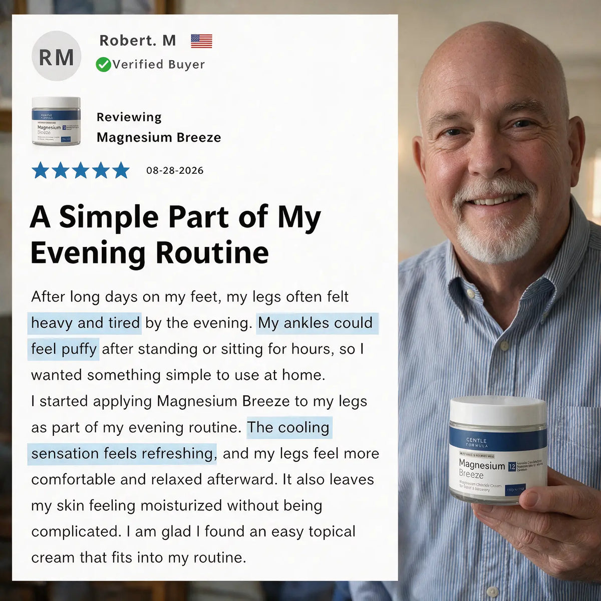 Magnesium Breeze — Cooling Leg Relief Cream
